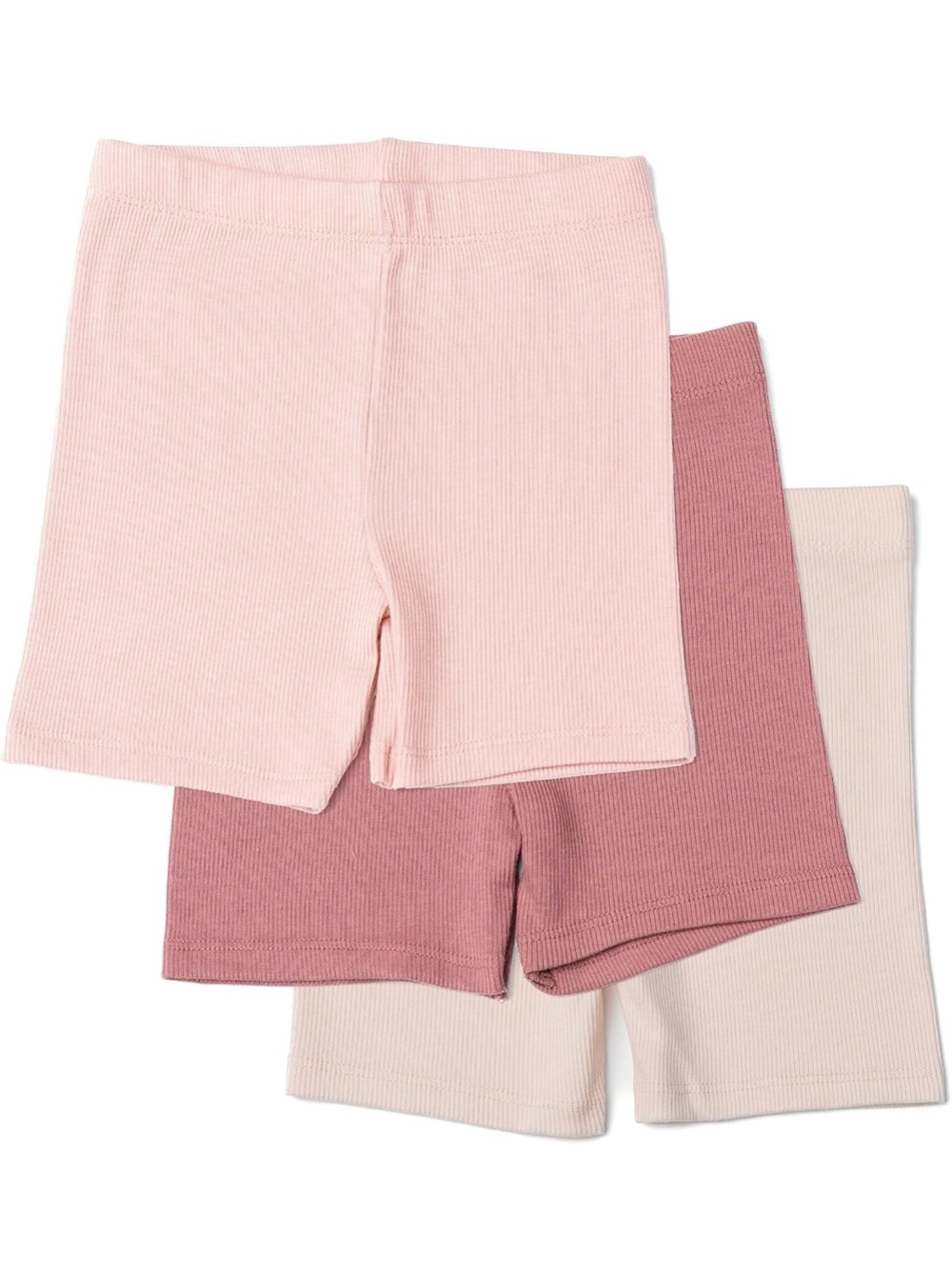 Gerber Kids Girls 3-Pack Ribbed Bike Shorts Pink Mauve 2T